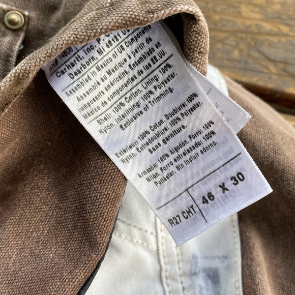 Carhartt Quilted Insulated Brown Men's Overalls - Picture 6 of 7